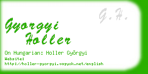 gyorgyi holler business card